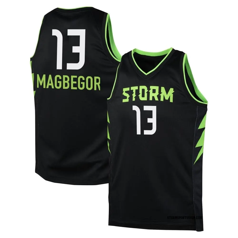Men's Ezi Magbegor #13 Black Seattle Storm 2024 Rebel Edition Jersey