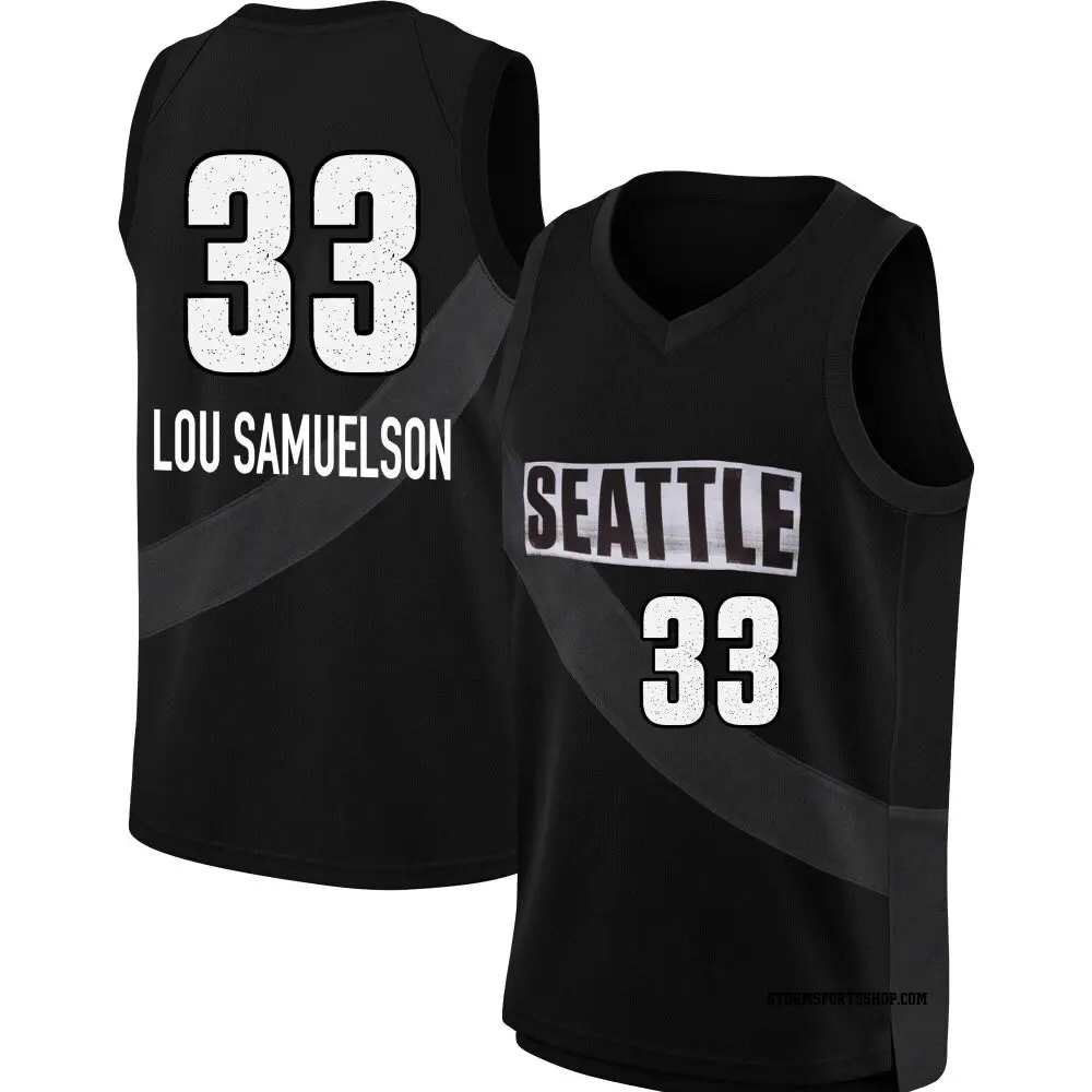 Men's Katie Lou Samuelson ＃33 Rebel Edition Victory Black Seattle Storm 2021 Jersey