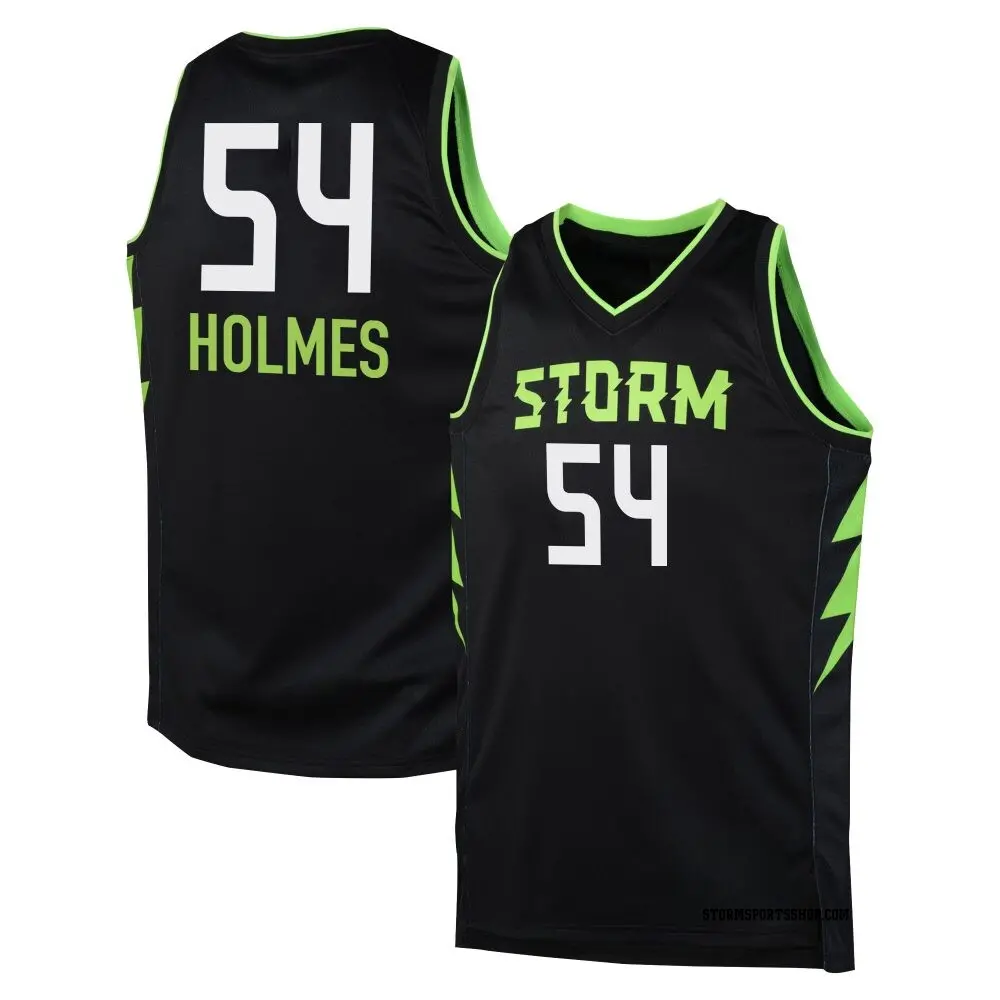 Men's Mackenzie Holmes ＃54 Black Seattle Storm 2024 Rebel Edition Jersey