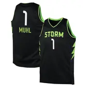 Men's Nika Muhl #1 Black Seattle Storm 2024 Rebel Edition Jersey