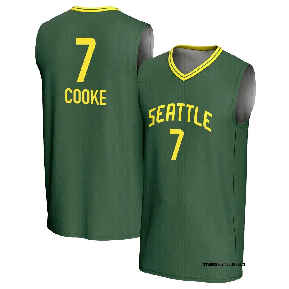 Men's Zia Cooke #7 Replica Green Seattle Storm Lightweight Jersey