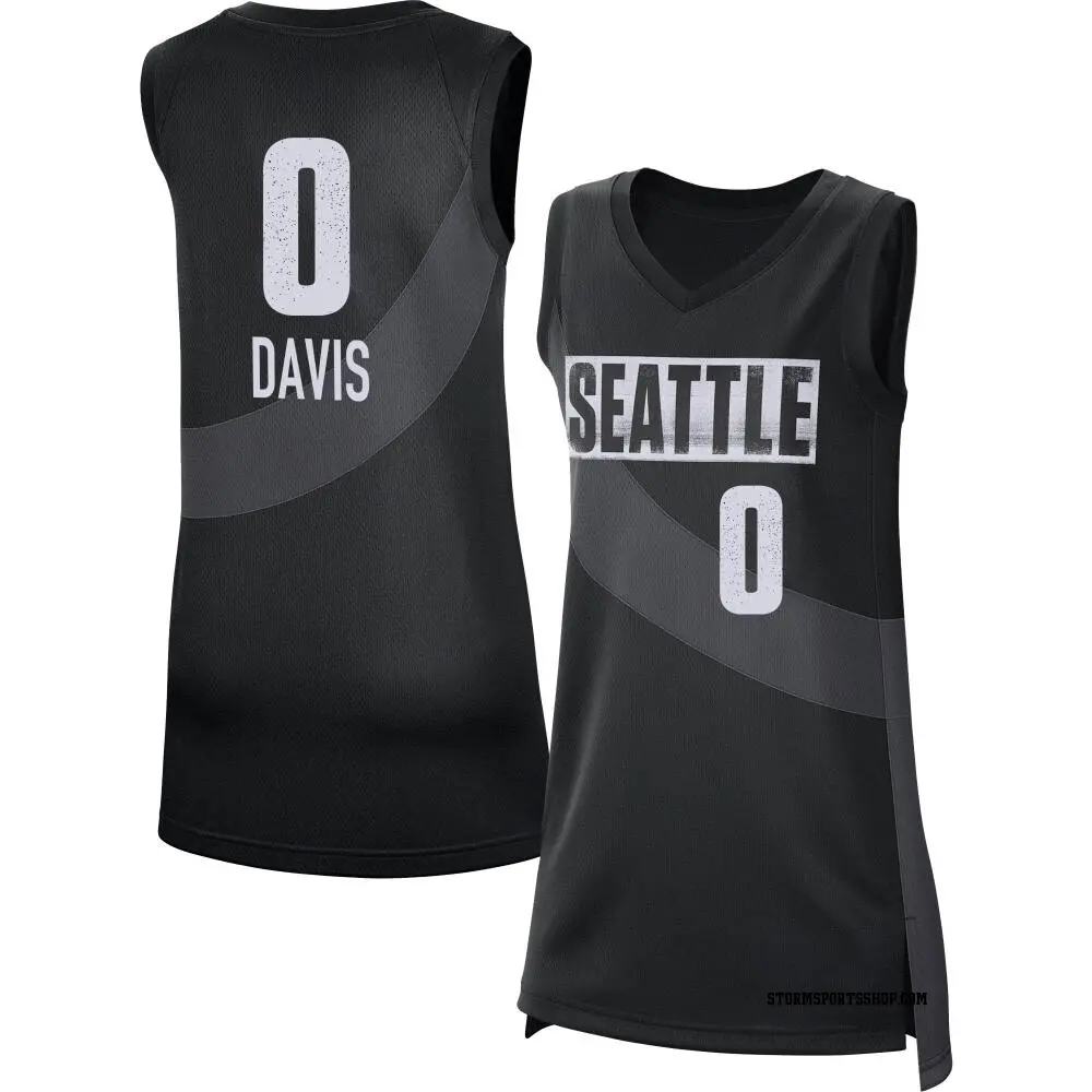 Women's Kaela Davis ＃0 Rebel Edition Victory Black Seattle Storm 2021 Jersey