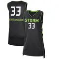 Women's Katie Lou Samuelson ＃33 Black Seattle Storm 2024 Rebel Edition Jersey
