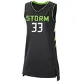 Women's Katie Lou Samuelson ＃33 Black Seattle Storm 2024 Rebel Edition Jersey