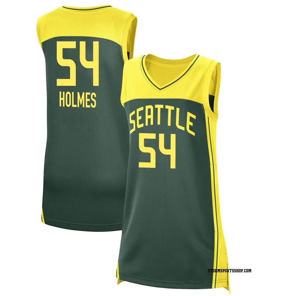Women's Mackenzie Holmes ＃54 Explorer Edition Victory Green Seattle Storm 2021 Jersey