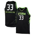 Youth Katie Lou Samuelson ＃33 Black Seattle Storm 2024 Rebel Edition Jersey