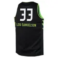 Youth Katie Lou Samuelson ＃33 Black Seattle Storm 2024 Rebel Edition Jersey