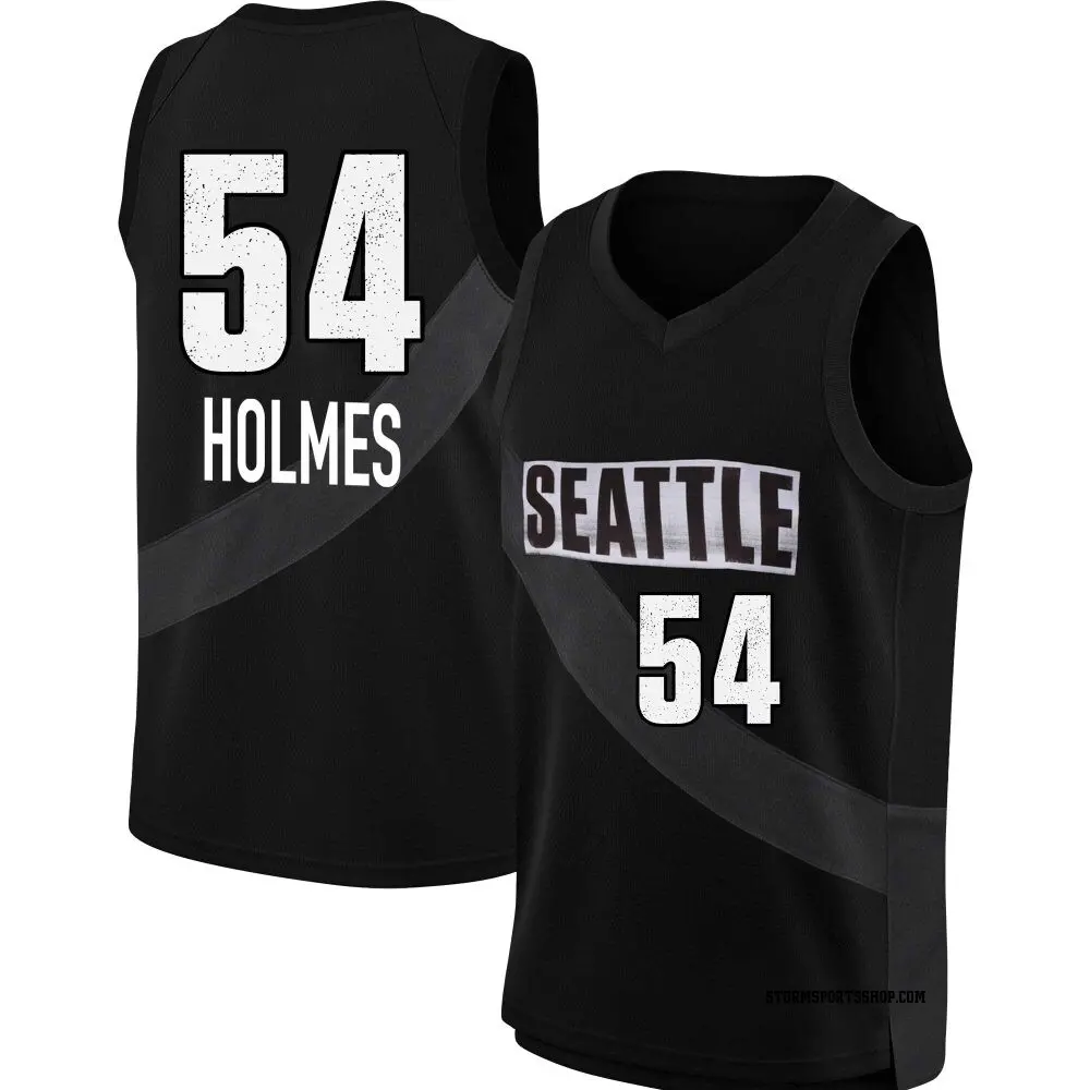 Youth Mackenzie Holmes ＃54 Rebel Edition Victory Black Seattle Storm 2021 Jersey