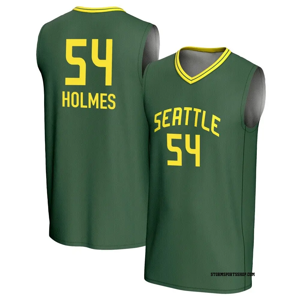 Youth Mackenzie Holmes ＃54 Replica Green Seattle Storm Lightweight Jersey